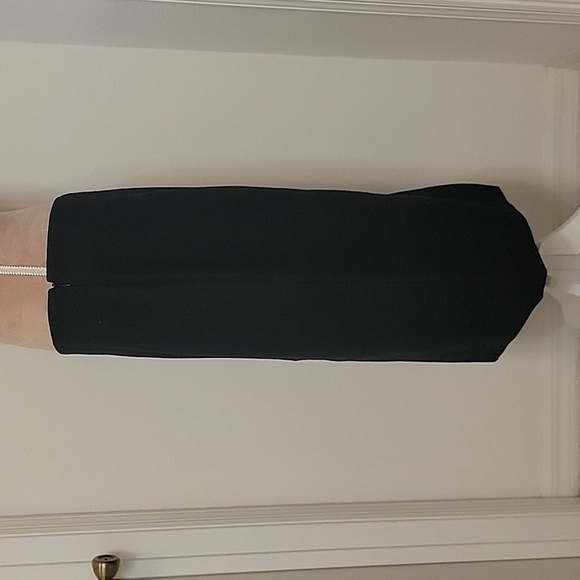 J Crew Wool Black Pencil Skirt, Size 10 Tall, Double Rear Seam with Kickpleat - Picture 2 of 6